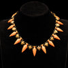 Antique coral and gold necklace, archaeological revival