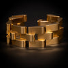 Retro tank bracelet in 18 carat gold