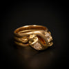 Antique snake ring with diamonds - #2