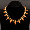 Antique coral and gold necklace, archaeological revival