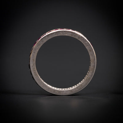 A white gold eternity ring with rubies - #3