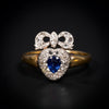 Antique ring with crowned heart - #1