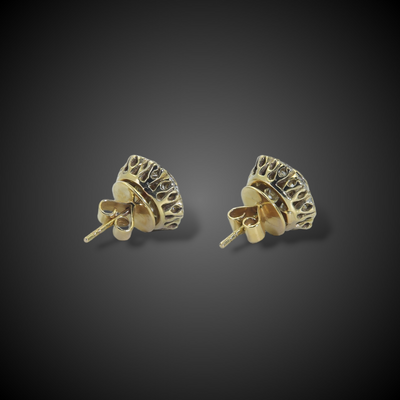 Diamond-set cluster earrings - #2
