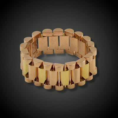 Retro tank bracelet in two colors gold - #2