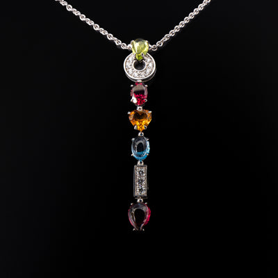 Bulgari necklace with gemstones and diamonds - #1