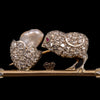 Antique brooch with diamonds and pearls - #3