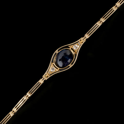 Art Deco bracelet with sapphire and diamonds - #3