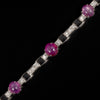 McTigue platinum bracelet with star ruby ​​and diamonds