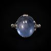 Antieke ring met blauwe saffier