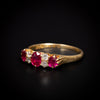 Antique ring with ruby ​​and diamond