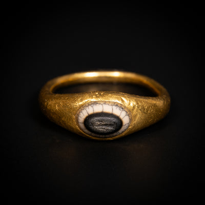 Romeinse gouden ring met oogagaat - #1