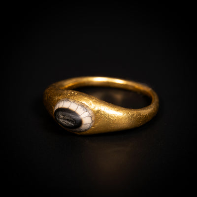 Romeinse gouden ring met oogagaat - #3