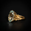 VIntage gouden ring met aquamarijn