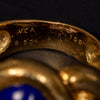 Vintage braided VCA ring with lapis lazuli - #5