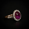 Antique ring with ruby and diamonds - #1