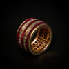 Gold eternity ring with rubies and diamonds