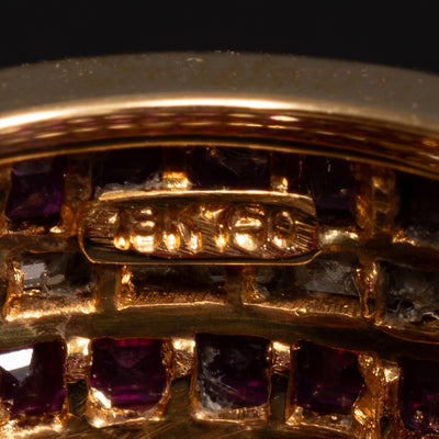 Gold eternity ring with rubies and diamonds - #3