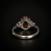 Platinum ring with topaz and diamond - #3