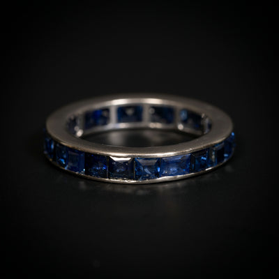 Eternity ring with blue sapphires - #2