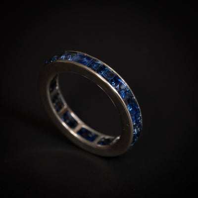 Eternity ring with blue sapphires - #1