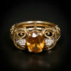 Vintage ring with natural zircon