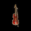 Gold violin pendant with enamel and diamonds