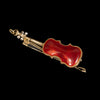 Gold violin pendant with enamel and diamonds - #4