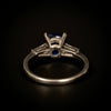 Platinum ring with sapphire and diamonds - #3