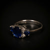 White gold ring with sapphires and diamonds - #3