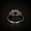 White gold ring with sapphires and diamonds - #5