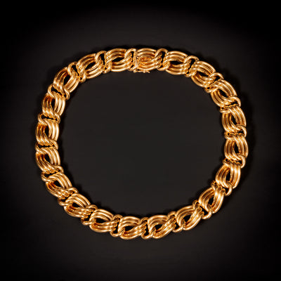 Vintage gouden schakelcollier - #1