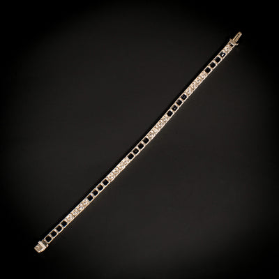 Art Deco bracelet with diamond and sapphire - #6