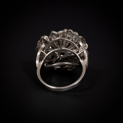 Cocktail ring with 42 brilliant cut diamonds - #4