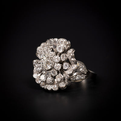 Cocktail ring with 42 brilliant cut diamonds - #3