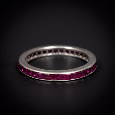 A white gold eternity ring with rubies - #2