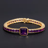 Vintage gold bracelet with amethyst - #1