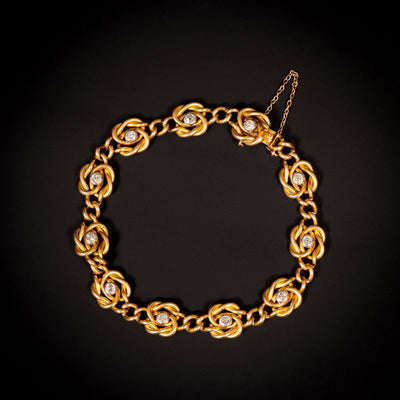 Antieke gouden armband met diamant - #2