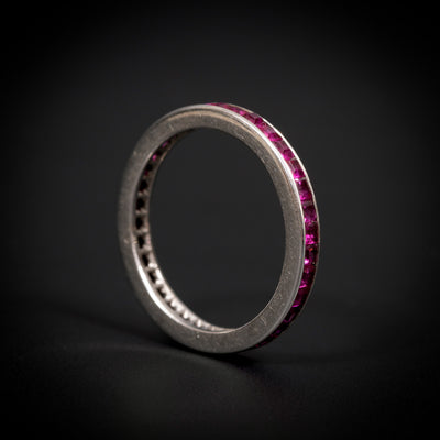 A white gold eternity ring with rubies - #4