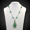 Antique Chinese necklace with jade and glass - #2