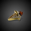 Retro ring with citrine and diamonds - #3