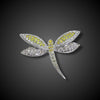 Brooch or pendant in white gold with diamonds