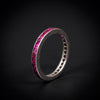 A white gold eternity ring with rubies - #1