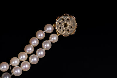 Pearl bracelet with diamond clasp - #5