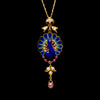 Art Nouveau pendant with enamel, pearls and rubies - #1