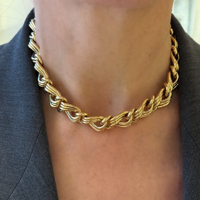 Vintage gouden schakelcollier - #5