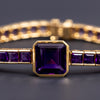 Vintage gold bracelet with amethyst - #4