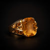 Interesting intaglio ring with topaz