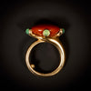 Boucheron ring with jasper and chrysoprase