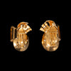 1940s earrings with citrine, diamond and sapphire