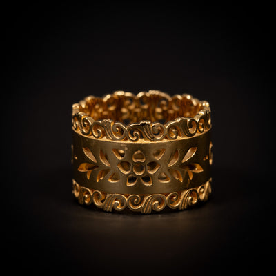 Gold Gucci ring with floral motifs - #5